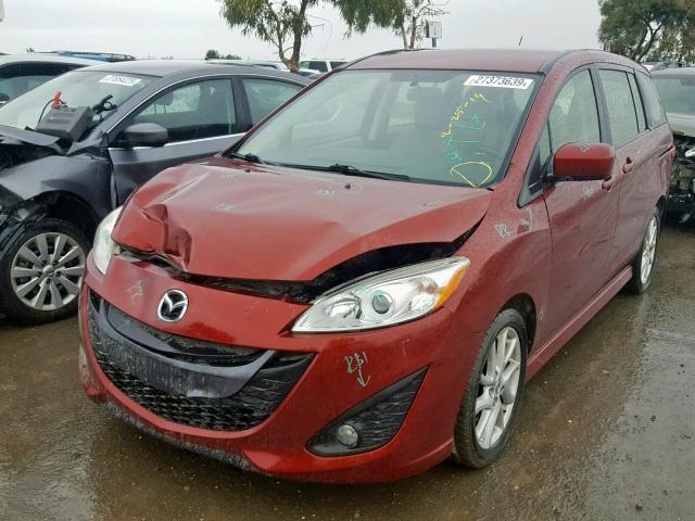 JM1CW2CLXC0132961 - 2012 MAZDA 5 RED photo 2