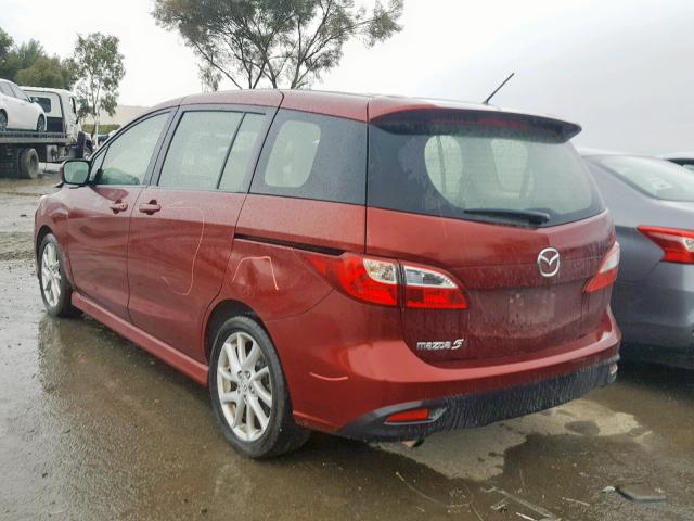 JM1CW2CLXC0132961 - 2012 MAZDA 5 RED photo 3