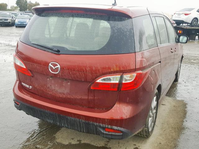 JM1CW2CLXC0132961 - 2012 MAZDA 5 RED photo 4