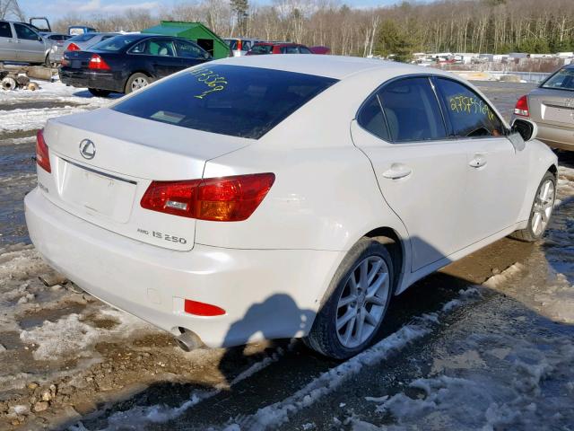 JTHCK262165005665 - 2006 LEXUS IS 250 WHITE photo 4