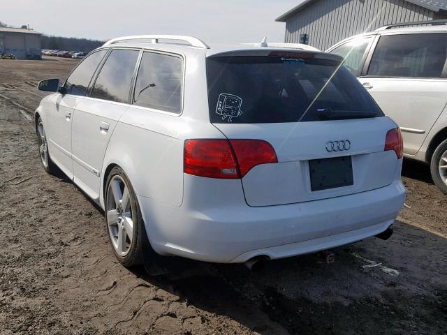 WAUSF78E38A023906 - 2008 AUDI A4 S-LINE WHITE photo 3