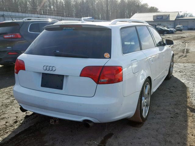 WAUSF78E38A023906 - 2008 AUDI A4 S-LINE WHITE photo 4