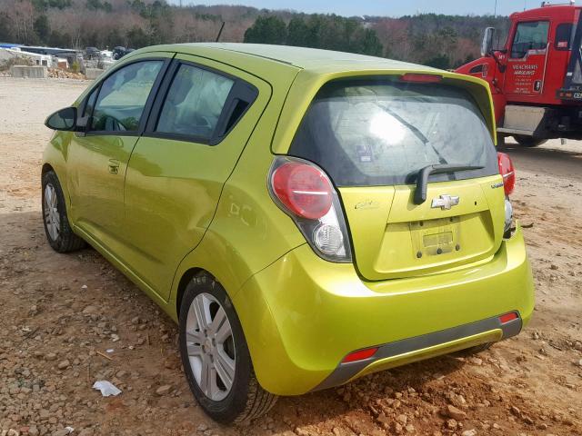 KL8CD6S98DC500663 - 2013 CHEVROLET SPARK 1LT GREEN photo 3