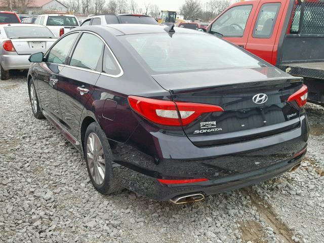 5NPE34AF0FH121517 - 2015 HYUNDAI SONATA SPO BLACK photo 3