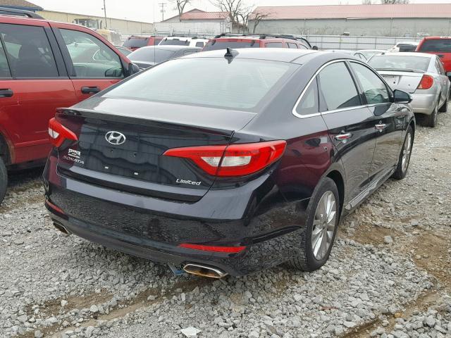 5NPE34AF0FH121517 - 2015 HYUNDAI SONATA SPO BLACK photo 4