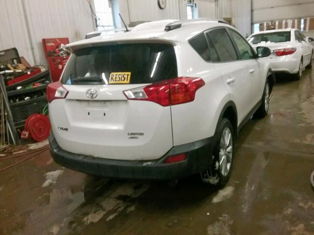 2T3DFREV4EW220737 - 2014 TOYOTA RAV4 LIMIT WHITE photo 4