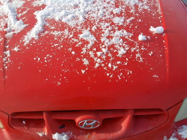 KMHCG35C02U222686 - 2002 HYUNDAI ACCENT GS RED photo 7