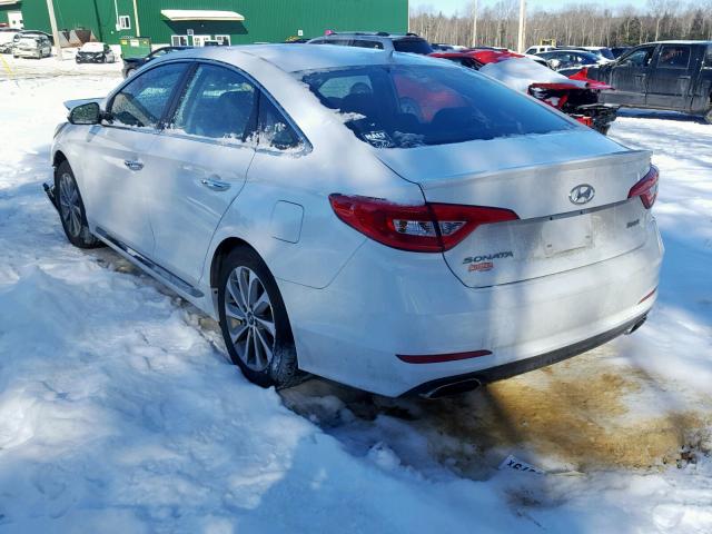 5NPE34AF9HH488273 - 2017 HYUNDAI SONATA SPO WHITE photo 3