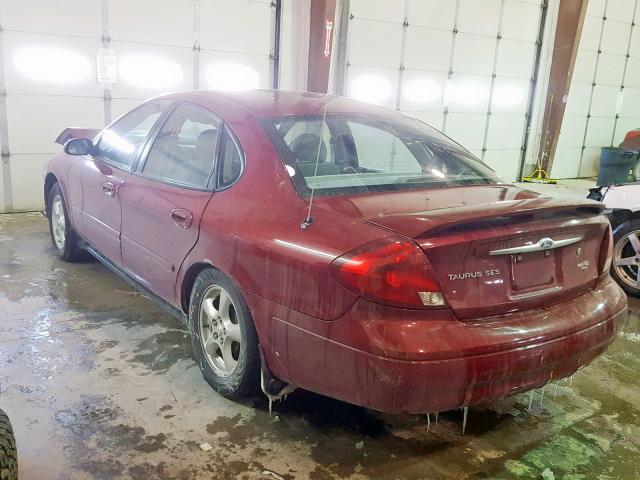 1FAFP55U62G188005 - 2002 FORD TAURUS SES MAROON photo 3