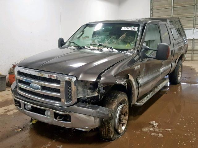 1FTWW31P15EA31676 - 2005 FORD F350 SRW S GRAY photo 2