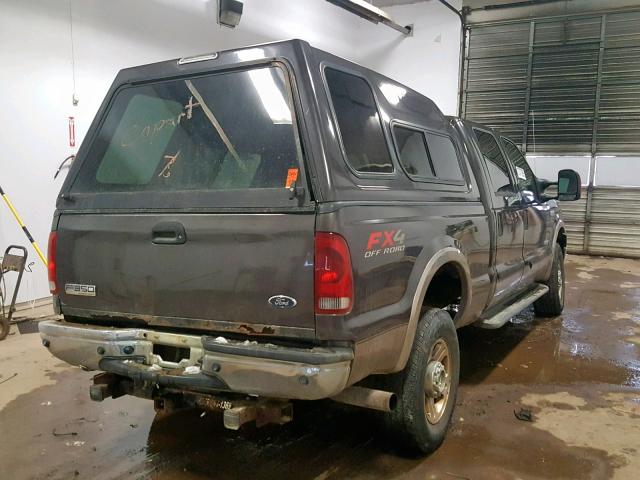 1FTWW31P15EA31676 - 2005 FORD F350 SRW S GRAY photo 4