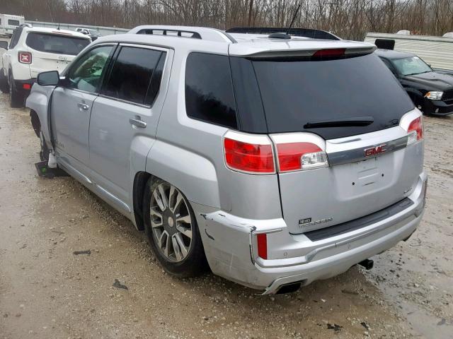 2GKFLVE32H6281968 - 2017 GMC TERRAIN DE SILVER photo 3