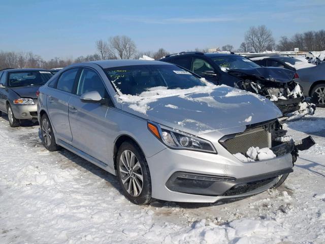 5NPE34AF2FH133068 - 2015 HYUNDAI SONATA SPO SILVER photo 1