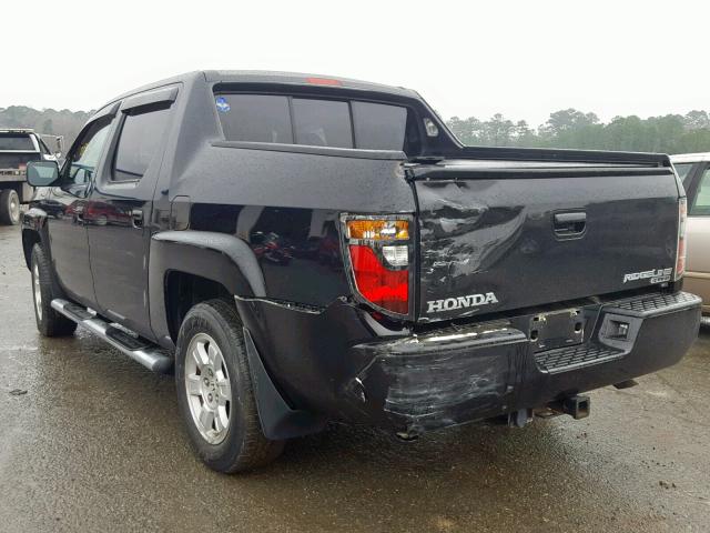 2HJYK16508H503231 - 2008 HONDA RIDGELINE BLACK photo 3