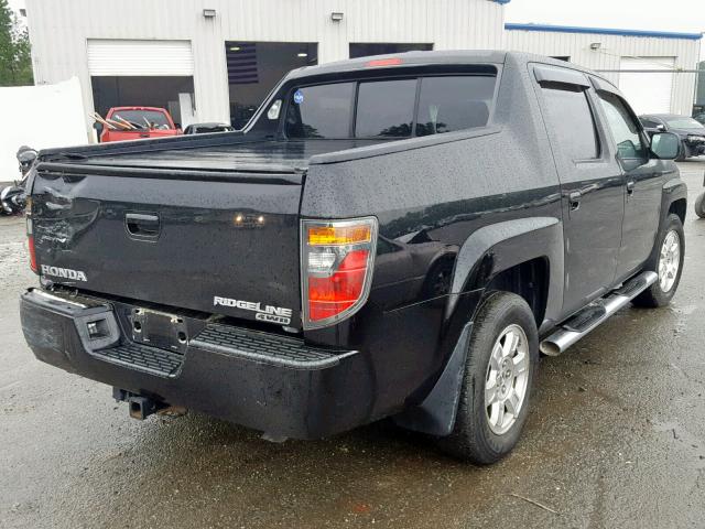 2HJYK16508H503231 - 2008 HONDA RIDGELINE BLACK photo 4