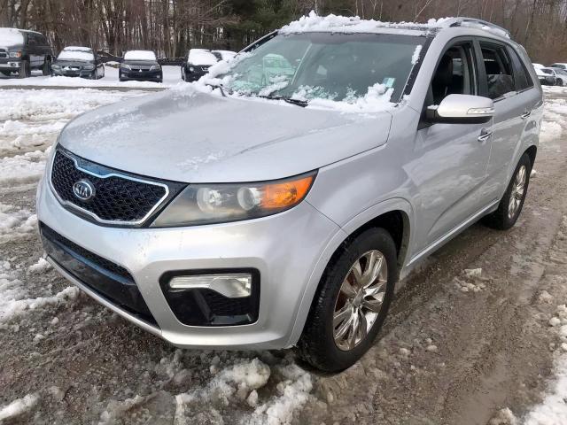 5XYKW4A25BG108058 - 2011 KIA SORENTO SX SILVER photo 2