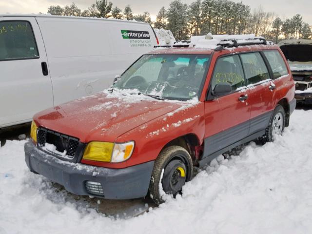 JF1SF635X2H738254 - 2002 SUBARU FORESTER L RED photo 2