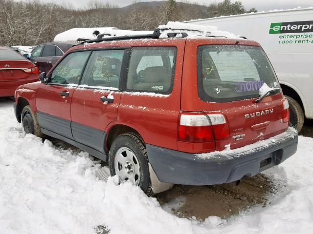 JF1SF635X2H738254 - 2002 SUBARU FORESTER L RED photo 3