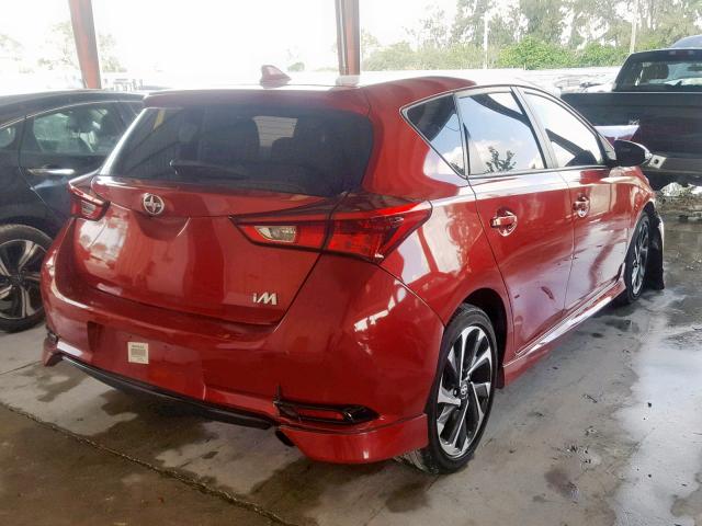 JTNKARJE8GJ522217 - 2016 TOYOTA SCION IM RED photo 4