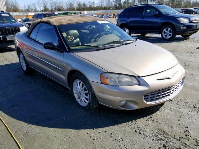 1C3EL55R62N248605 - 2002 CHRYSLER SEBRING LX GOLD photo 1