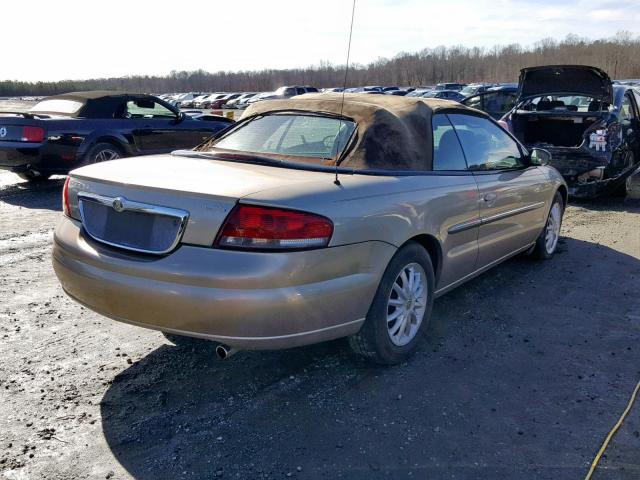 1C3EL55R62N248605 - 2002 CHRYSLER SEBRING LX GOLD photo 4