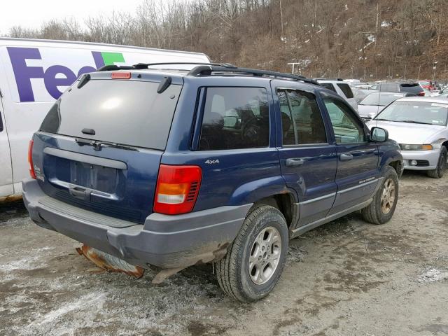 1J4GW48S21C514565 - 2001 JEEP GRAND CHER BLUE photo 4