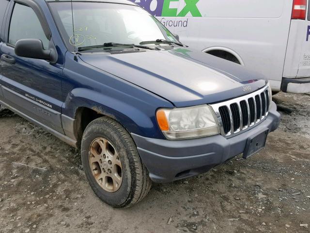 1J4GW48S21C514565 - 2001 JEEP GRAND CHER BLUE photo 9