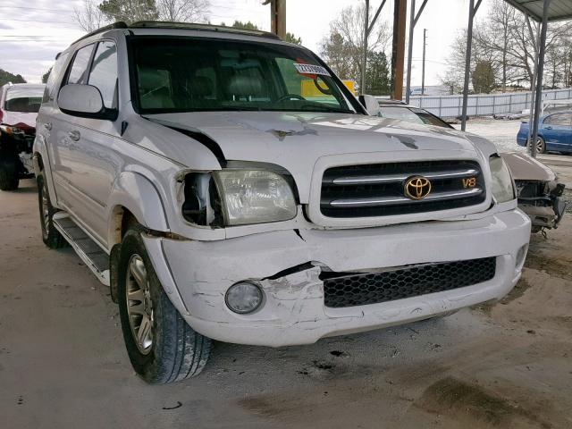 5TDZT38A13S161049 - 2003 TOYOTA SEQUOIA LI WHITE photo 1