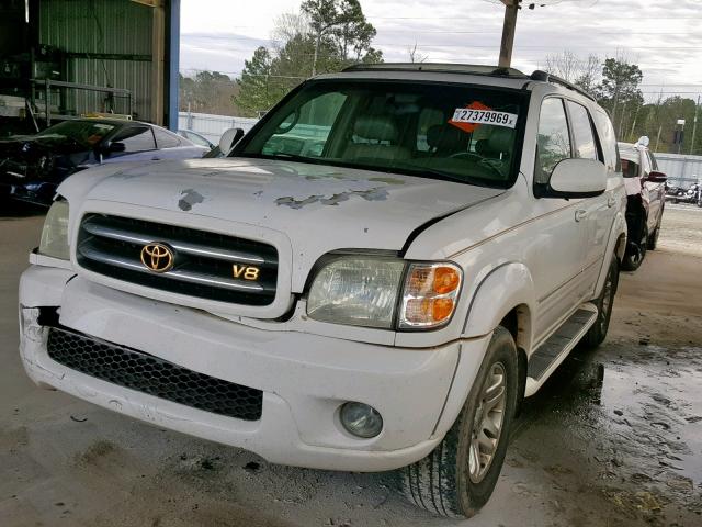 5TDZT38A13S161049 - 2003 TOYOTA SEQUOIA LI WHITE photo 2