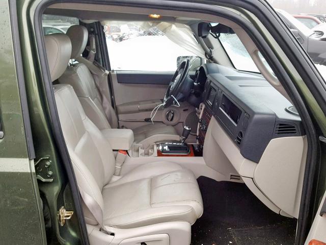 1J8HG58247C547274 - 2007 JEEP COMMANDER GREEN photo 5