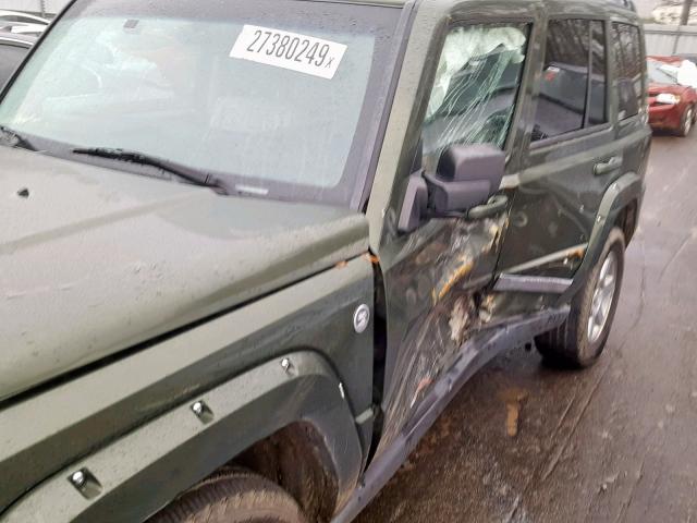 1J8HG58247C547274 - 2007 JEEP COMMANDER GREEN photo 9