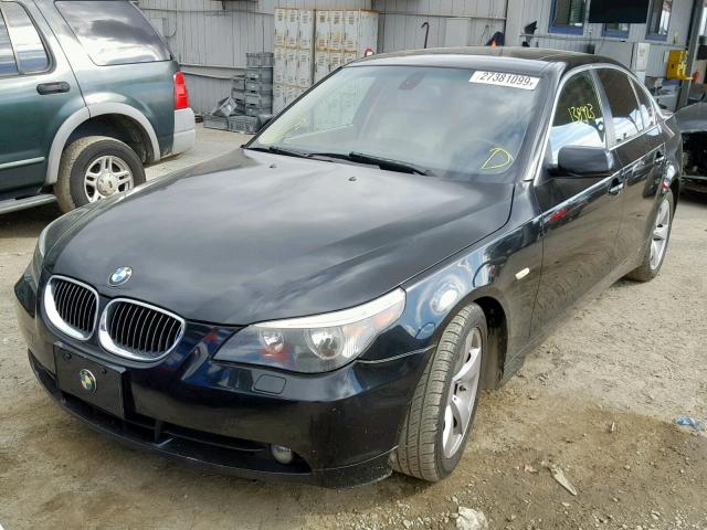 WBANE53537CW64536 - 2007 BMW 525 I BLACK photo 2