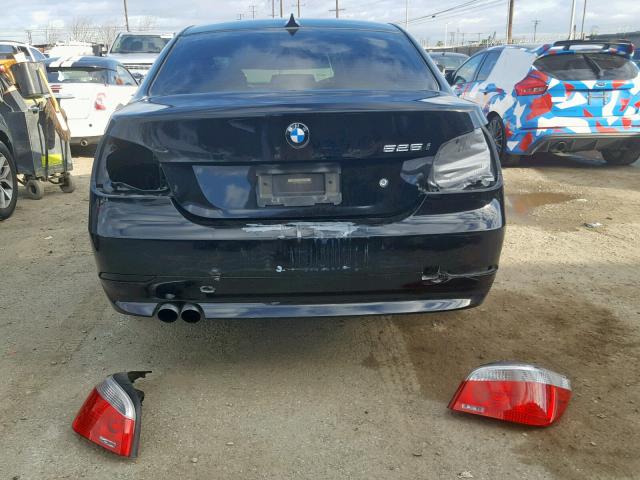 WBANE53537CW64536 - 2007 BMW 525 I BLACK photo 9