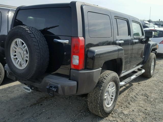 5GTDN13E678216455 - 2007 HUMMER H3 BLACK photo 4