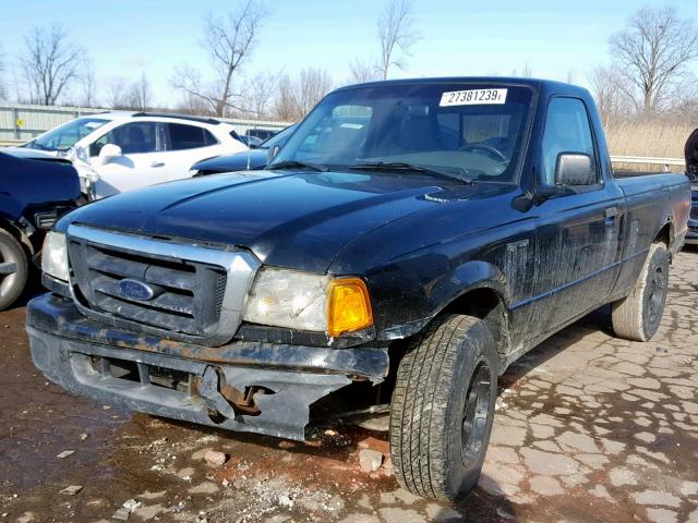 1FTYR10D84PB61176 - 2004 FORD RANGER BLACK photo 2