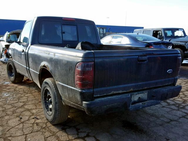 1FTYR10D84PB61176 - 2004 FORD RANGER BLACK photo 3