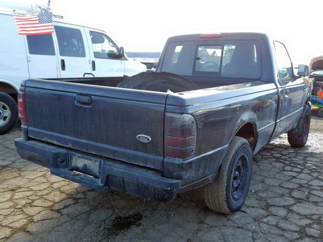 1FTYR10D84PB61176 - 2004 FORD RANGER BLACK photo 4