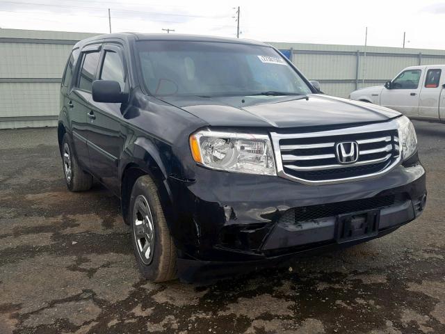 5FNYF4H2XCB035018 - 2012 HONDA PILOT LX BLACK photo 1