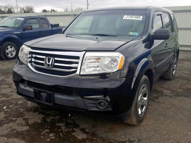 5FNYF4H2XCB035018 - 2012 HONDA PILOT LX BLACK photo 2