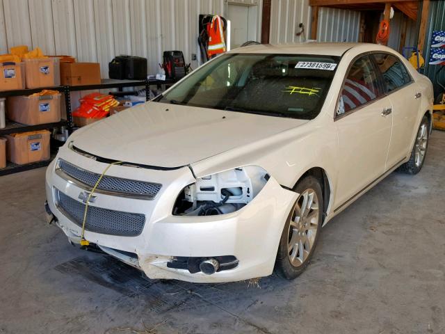 1G1ZE5EU8BF334254 - 2011 CHEVROLET MALIBU LTZ WHITE photo 2