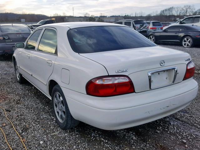 1YVGF22DX25299859 - 2002 MAZDA 626 ES WHITE photo 3