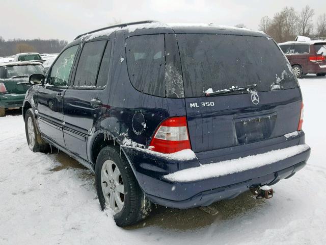 4JGAB57E23A434556 - 2003 MERCEDES-BENZ ML 350 BLUE photo 3