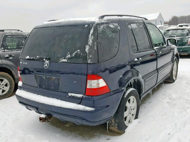 4JGAB57E23A434556 - 2003 MERCEDES-BENZ ML 350 BLUE photo 4