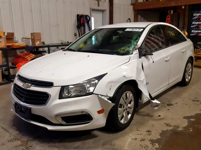 1G1PA5SHXF7238443 - 2015 CHEVROLET CRUZE LS WHITE photo 2