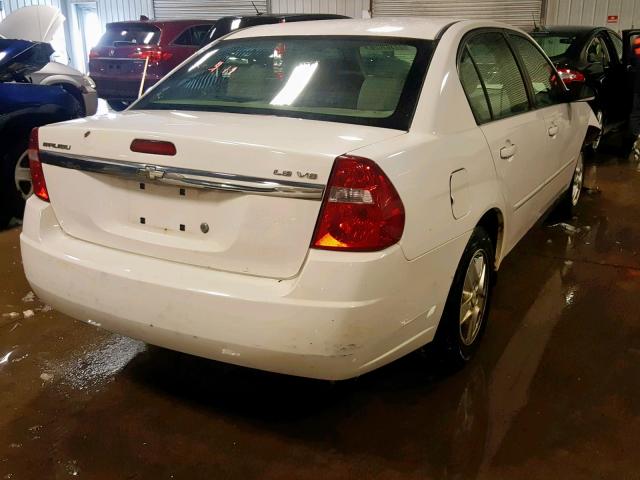 1G1ZT52845F245640 - 2005 CHEVROLET MALIBU LS WHITE photo 4