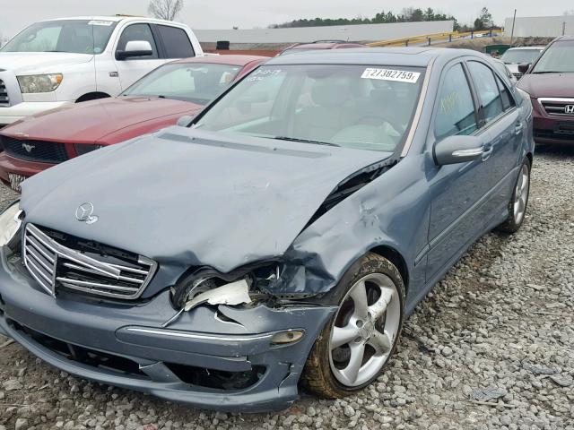 WDBRF52H76A843703 - 2006 MERCEDES-BENZ C GENERATI BLUE photo 2