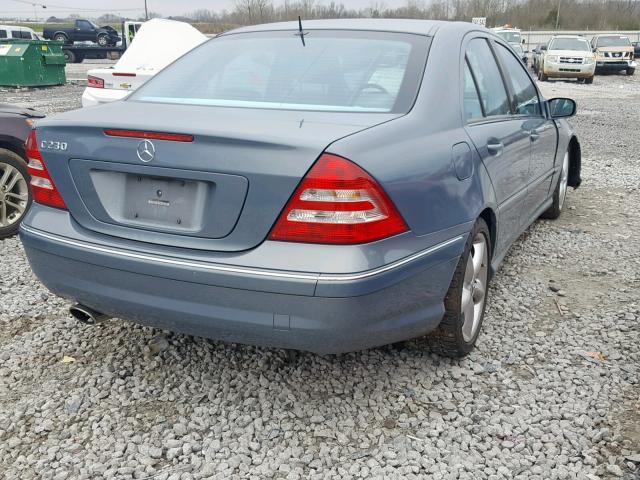 WDBRF52H76A843703 - 2006 MERCEDES-BENZ C GENERATI BLUE photo 4