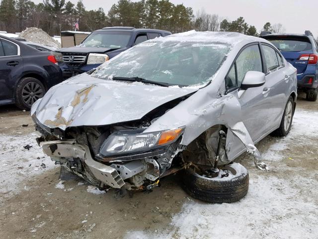 2HGFB2F97CH523474 - 2012 HONDA CIVIC EXL SILVER photo 2