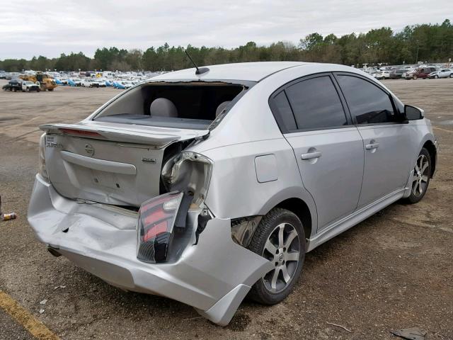 3N1AB6AP4CL701339 - 2012 NISSAN SENTRA 2.0 SILVER photo 4