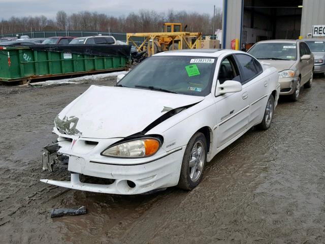 1G2NW52EX1C106633 - 2001 PONTIAC GRAND AM G WHITE photo 2